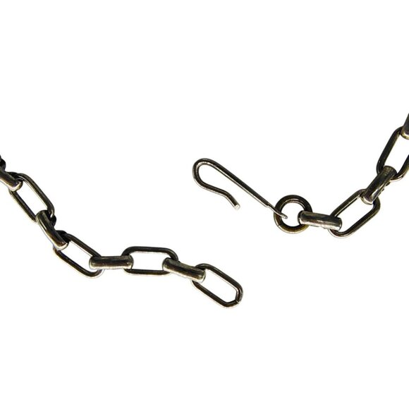 Vintage 1950s Pink Moonglow Thermoset Lucite Choker Necklace 14in Silver Tone - Picture 5 of 5